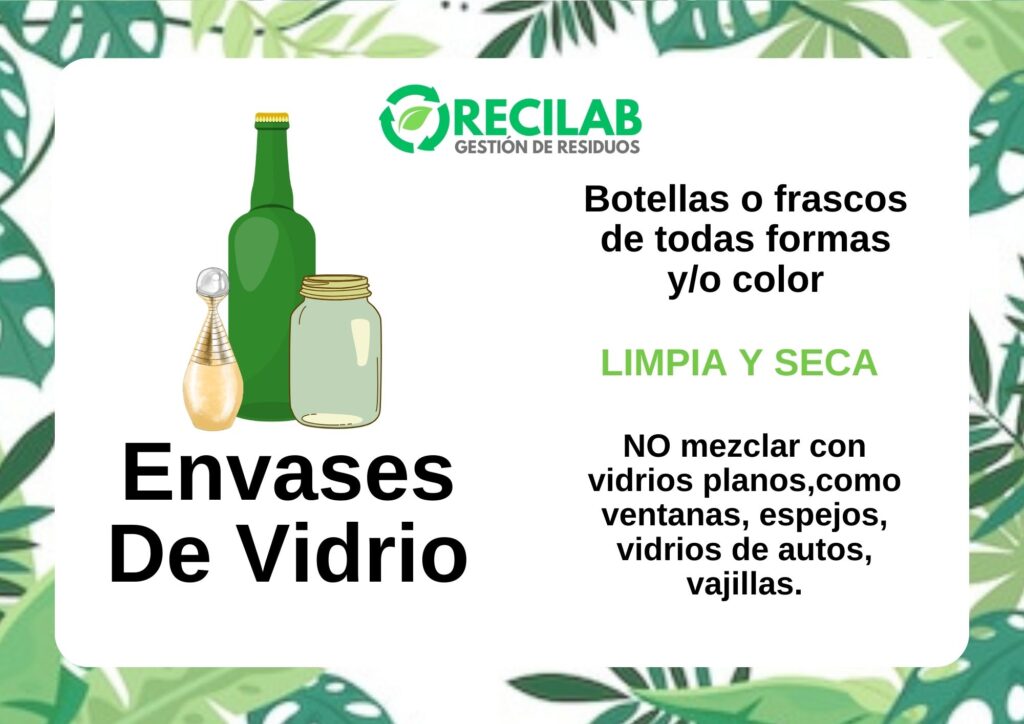 reciclar envases de vidrio botellas